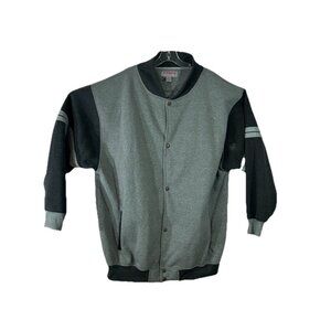 Koman Fleece Lined Jacket Big Mens Size 5X Snap up 2 Tone Gray W/ Pockets Casual